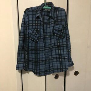 Outdoor Exchange Co Men's Blue Plaid Shirt Size Large